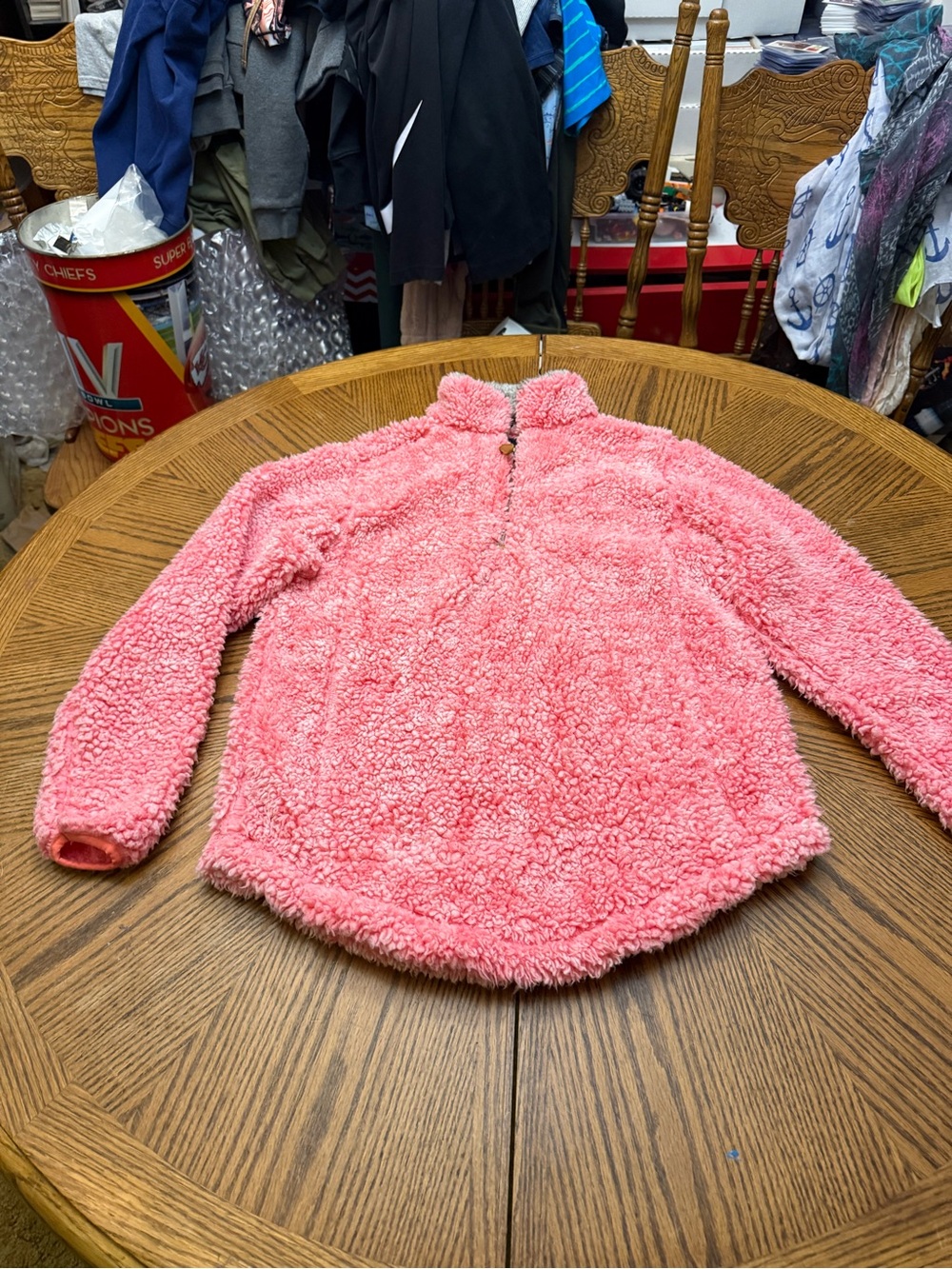Simply Southern Pink Plush Half-Zip Sherpa Pullover